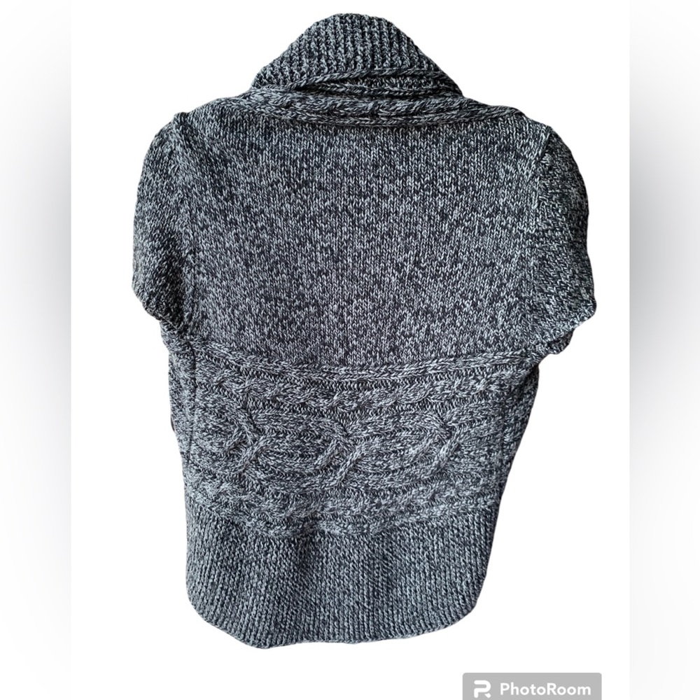 Express Grey/black shirt sleeve sweater cardigan. Size M. - Picture 2 of 9